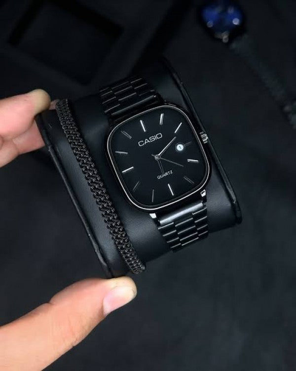 Casio Unisex LTP-E117D Analog Stainless Steel Watch - Black