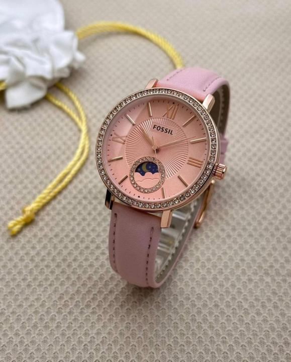 Fossil Jacqueline Sun Moon Multifunction Rose Gold-Tone Stainless Steel Watch
