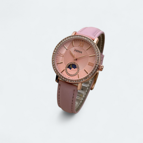 Fossil Jacqueline Sun Moon Multifunction Rose Gold-Tone Stainless Steel Watch